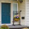 Sorbus Welcome Planter Basket Stand with Coco Liner, Stylish Flower, Plant, and Outdoor decor for Home, Garden, Patio, Deck, Black Metal